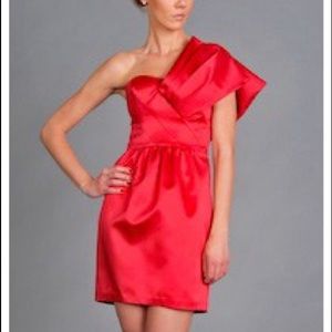 ABS Allen Schwartz Large Bow Dress pink cocktail